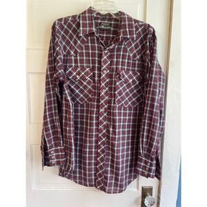 Vintage‎ Outlaw Western Wear Size Large Long-Sleeve Pearl Button Front Shirt